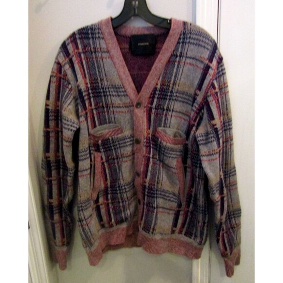 UNDERCOVER Co LTD Cardigan Vintage Plaid Japan Wool Cashmere Sweater Size L - Picture 2 of 5